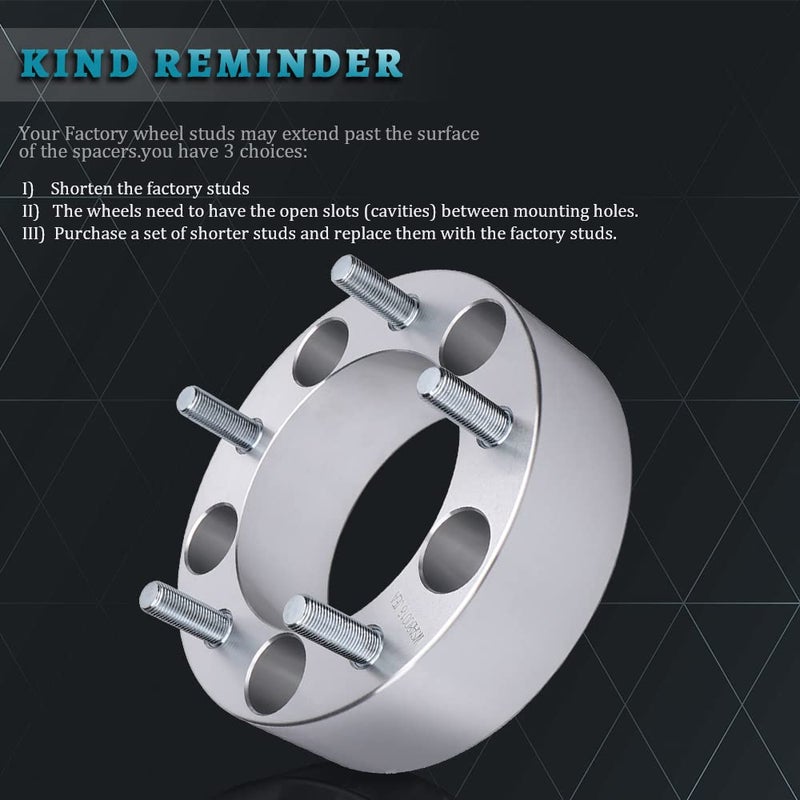 IRONTEK 2" 5x139.7mm Wheel Spacers (1/2" x20 Studs 108mm Hub Bore) 5x5.5 Hubcentric Wheel spacers fit Ford E150/F150 /Bronco, for Dodge Ram 1500 Van/B1500/W150, for Jeep CJ3 CJ5 CJ5A CJ6 CJ6A CJ7 - Image 5